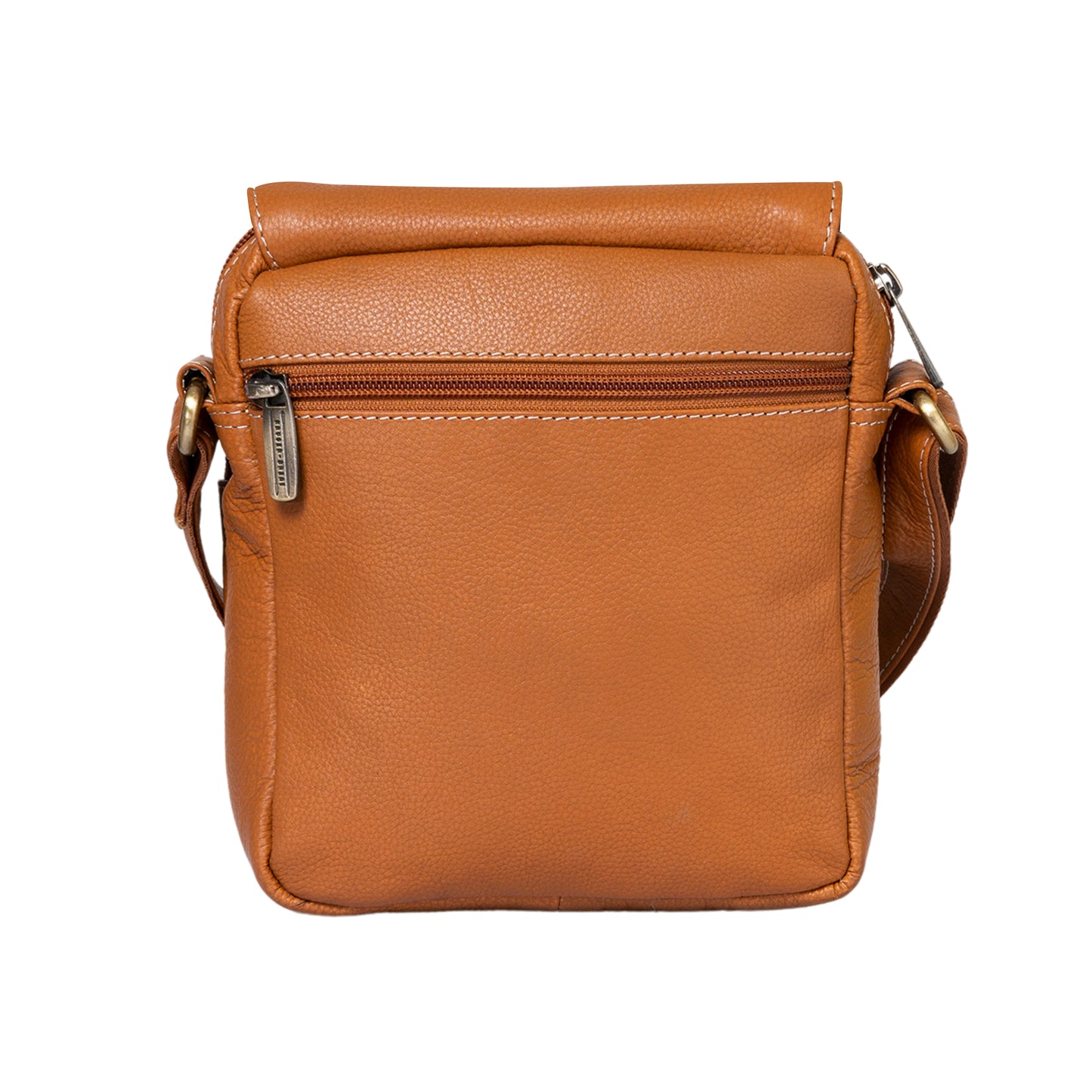 Kuger-Brent Aspen Cognac Genuine Leather Unisex Sling Bag