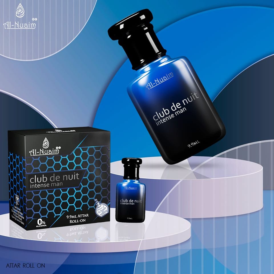 Al Nuaim Club de Black Intense man 9.9ml Roll-on Attar
