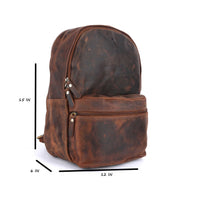 Thumbnail for Pinato Genuine Leather Cognac Backpack for Men & Women (PL-2318)