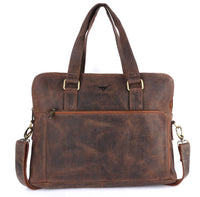 Thumbnail for Pinato Genuine Leather Cognac Messenger Laptop Bag for Men & Women (PL-3918)