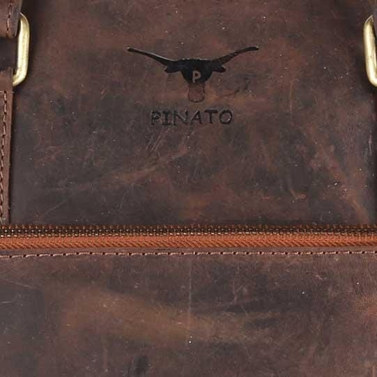 Pinato Genuine Leather Cognac Messenger Laptop Bag for Men & Women (PL-3918)