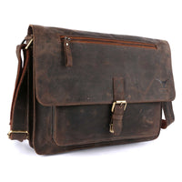 Thumbnail for Pinato Leather Cognac Briefcase Portfolio, Messenger Bag for Men & Women (PL-5018)