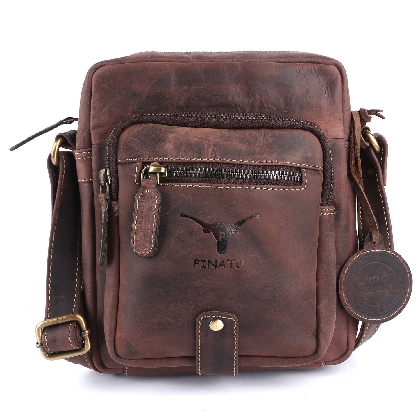 Pinato Genuine Leather Messenger Bag Brown for Women & Men (PL-5716)