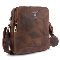 Thumbnail for Pinato Genuine Leather Camel Messenger Bag for Men & Women (PL-5818)