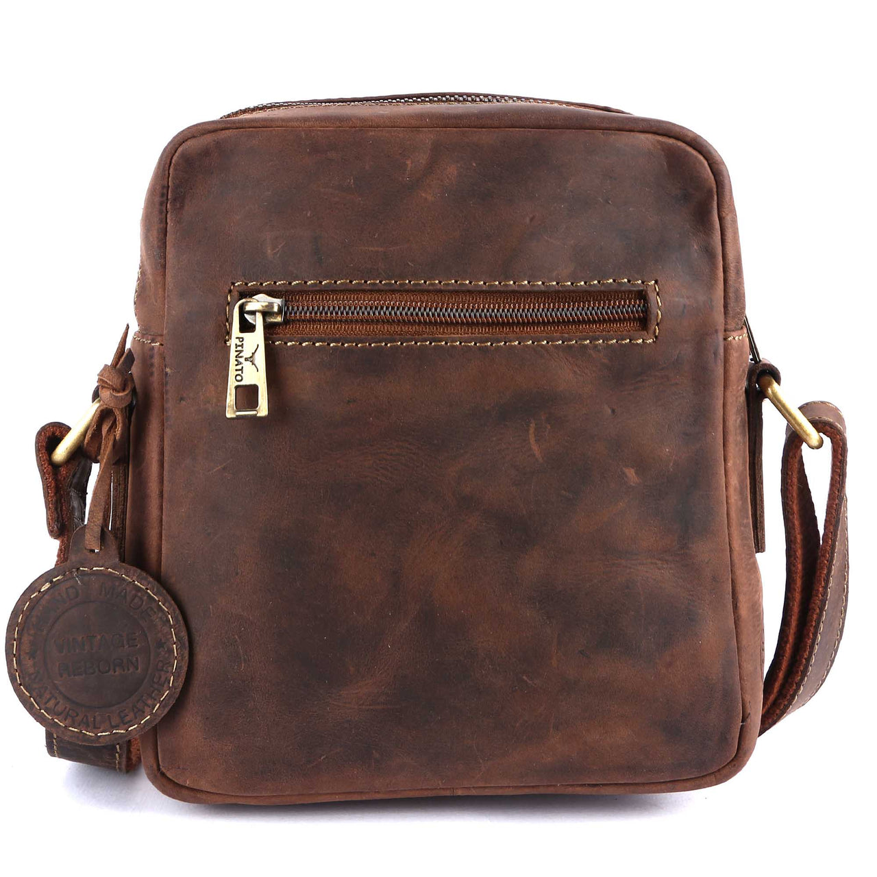 Pinato Genuine Leather Camel Messenger Bag for Men & Women (PL-5818)