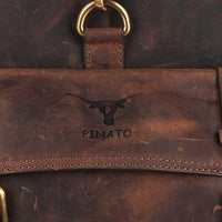 Thumbnail for Pinato Genuine Leather Cognac Backpack for Men & Women (PL-7717)