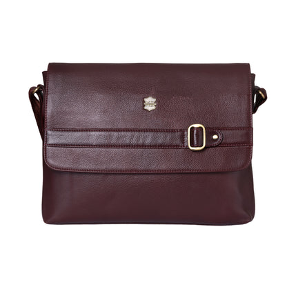 Kuger-Brent Dionysus Wine Genuine Leather Unisex Messenger Bag