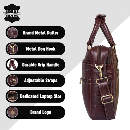 Kuger-Brent Terra Wine Genuine Leather Unisex Messenger Bag