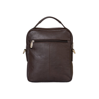 Kuger-Brent Zephyr Brown Genuine Leather Unisex Sling Bag