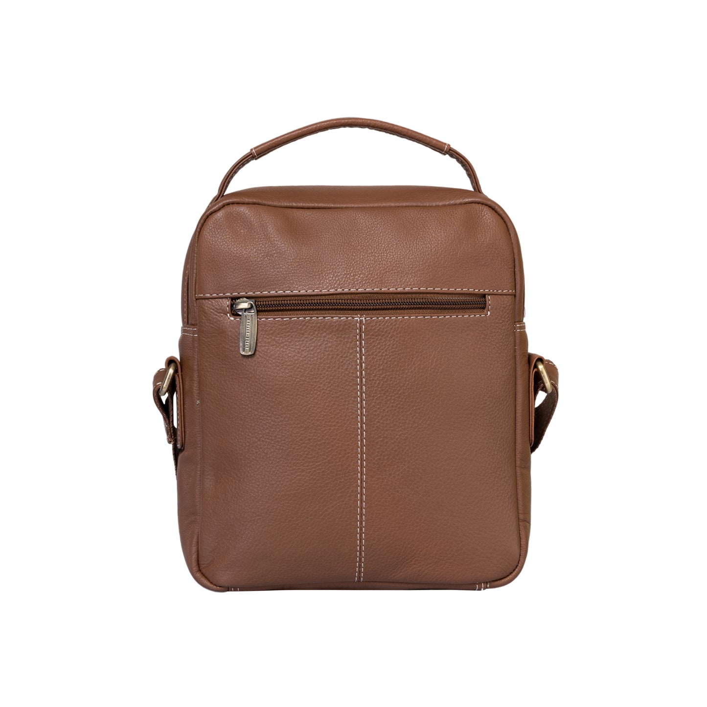 Kuger-Brent Levy Tan Genuine Leather Unisex Sling Bag