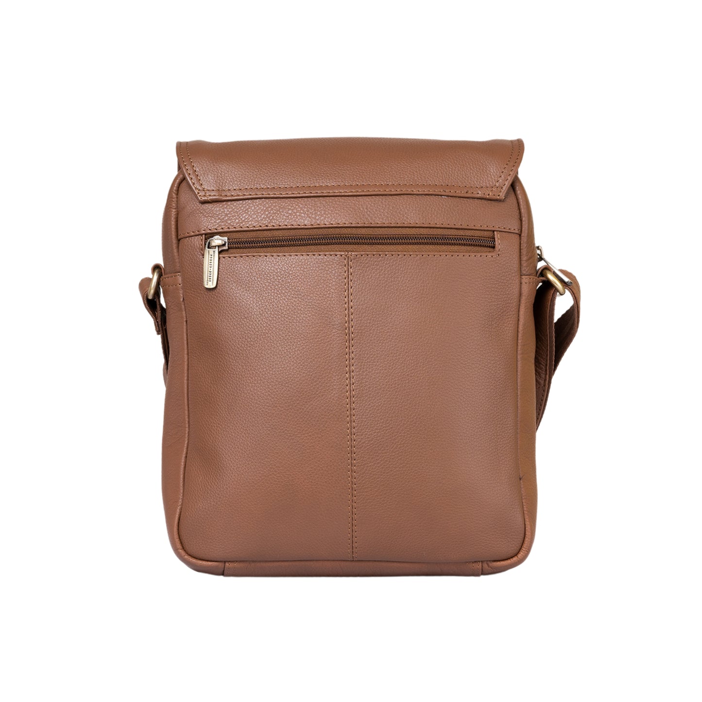 Kuger-Brent Euron Tan Genuine Leather Unisex Sling Bag