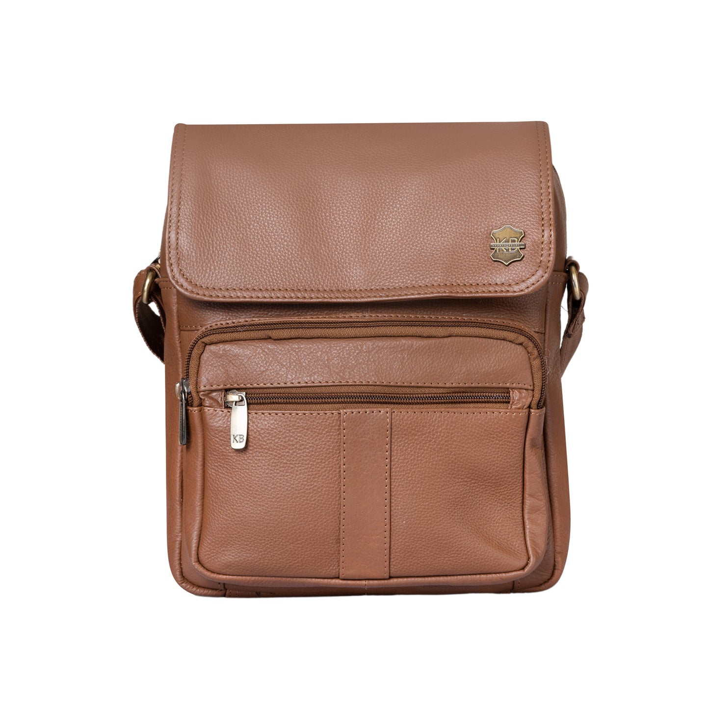 Kuger-Brent Euron Tan Genuine Leather Unisex Sling Bag