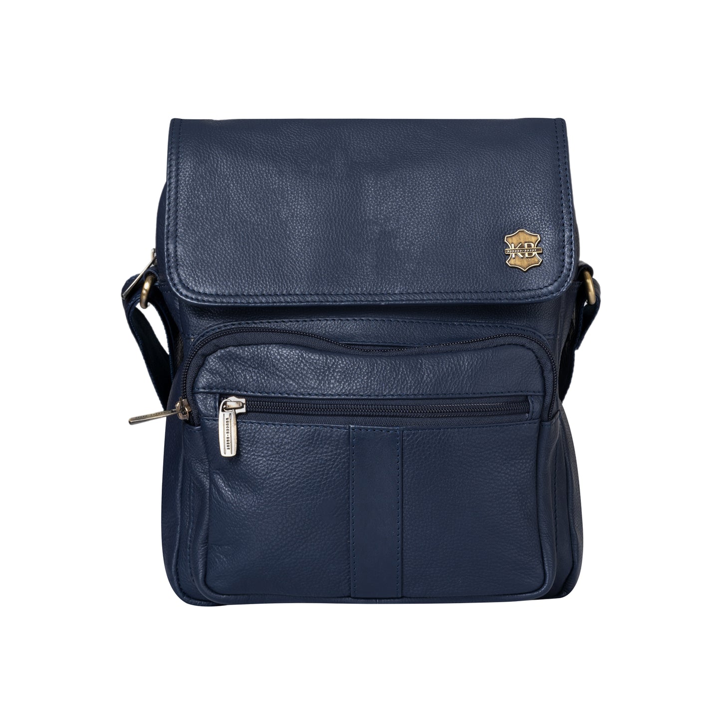 Kuger-Brent Euron Navy Genuine Leather Unisex Sling Bag