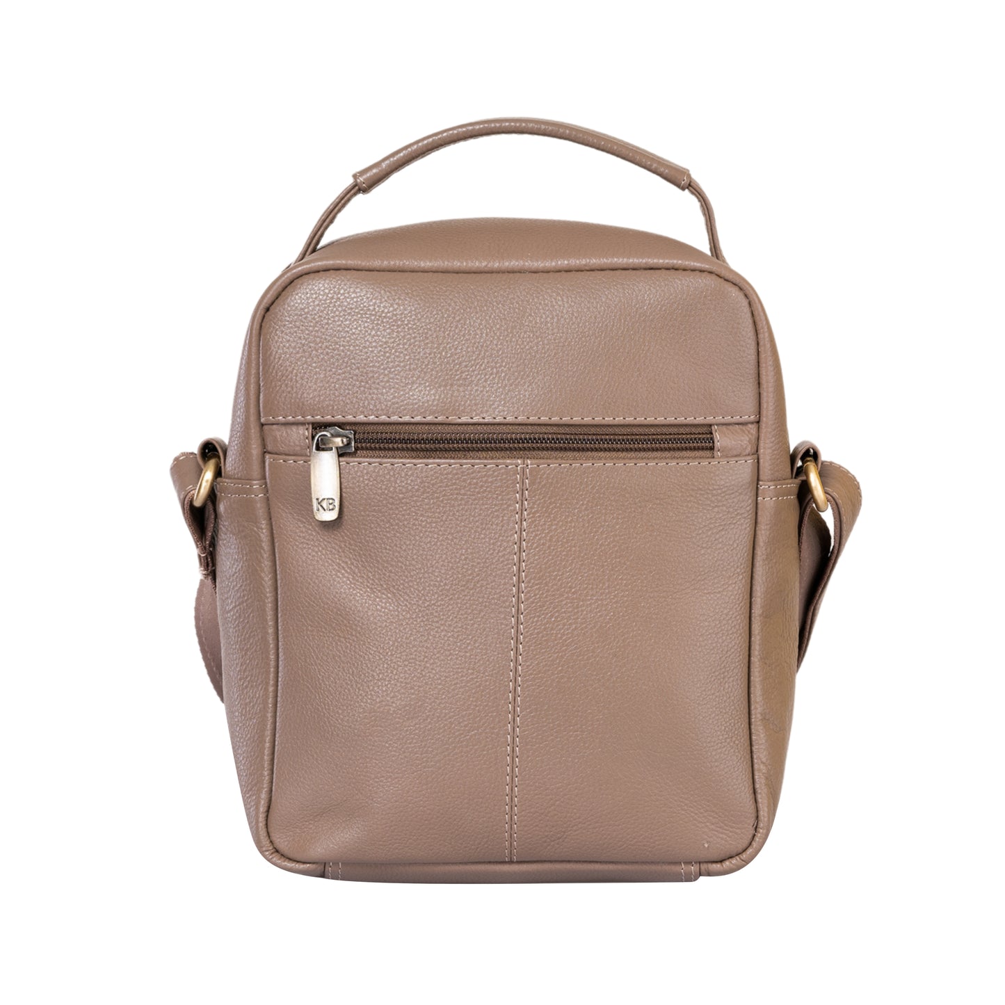 Kuger-Brent Ukizo Taupe Genuine Leather Unisex Sling Bag