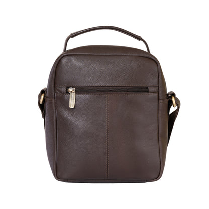 Kuger-Brent Ukizo Brown Genuine Leather Unisex Sling Bag