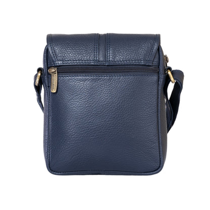 Kuger-Brent Eryx Navy Genuine Leather Unisex Sling Bag