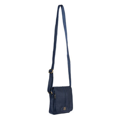 Kuger-Brent Eryx Navy Genuine Leather Unisex Sling Bag