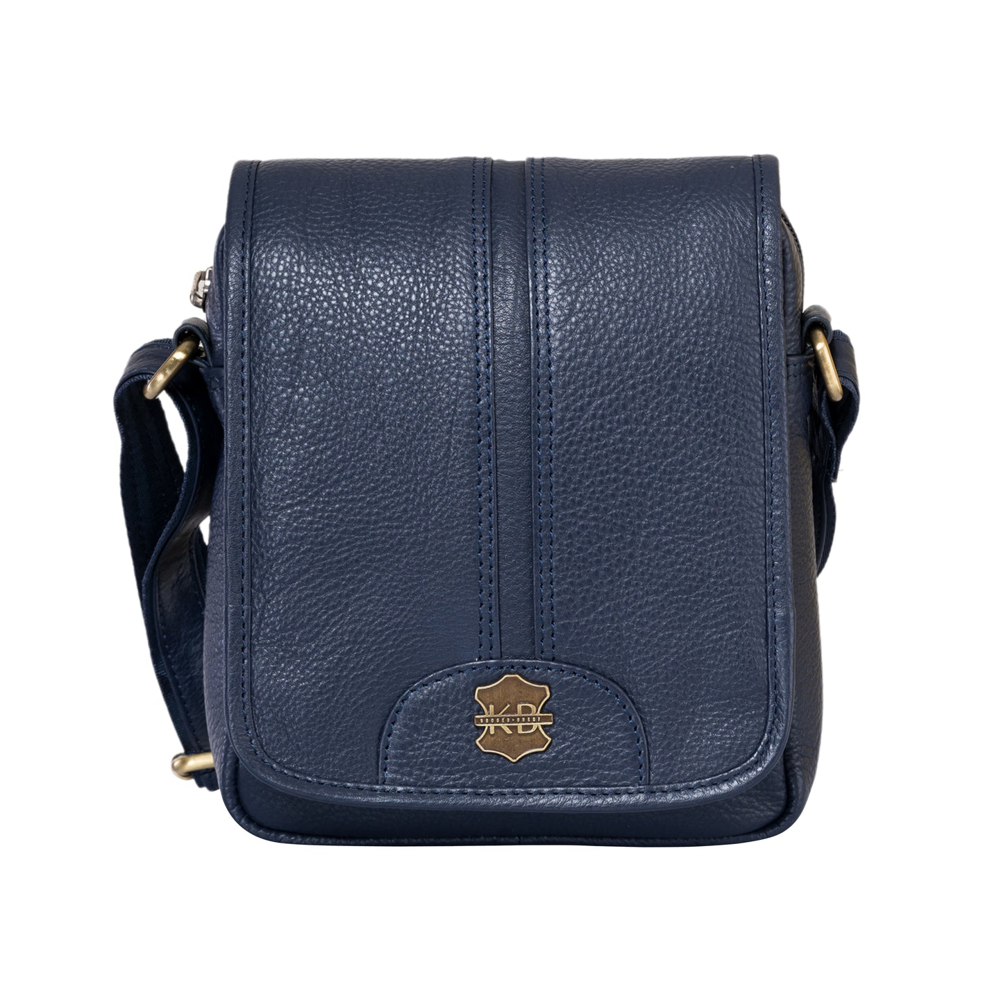 Kuger-Brent Eryx Navy Genuine Leather Unisex Sling Bag