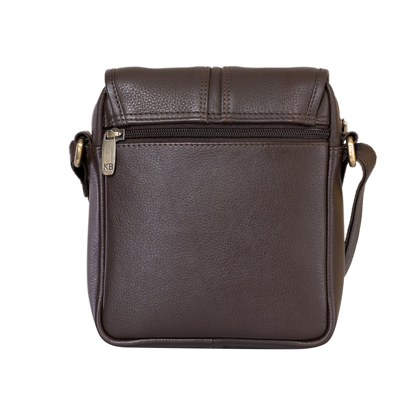 Kuger-Brent Eryx Brown Genuine Leather Unisex Sling Bag