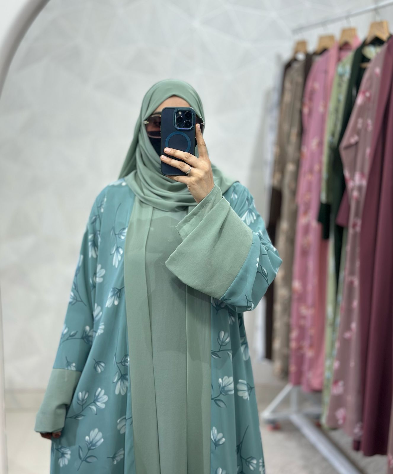 Two Piece Double Layer Shrug Abaya 