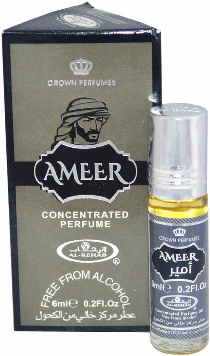 Al Rehab Ameer Attar Perfume Oil 6ml – HalalSauda