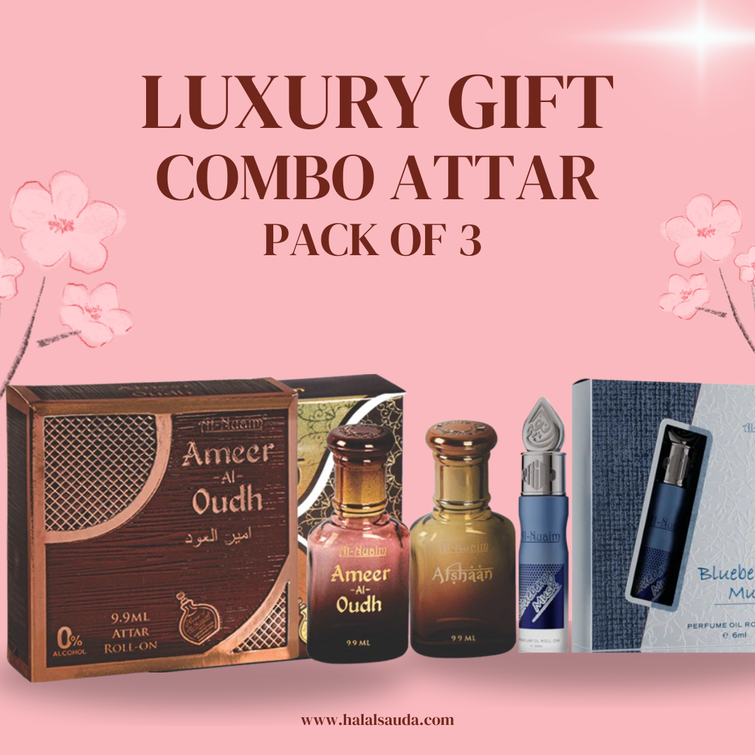 Luxury Gift 🎁 Combo  Attar – Ameer Al Oud, Blueberry Musk & Afshan ( Al Nuaim )