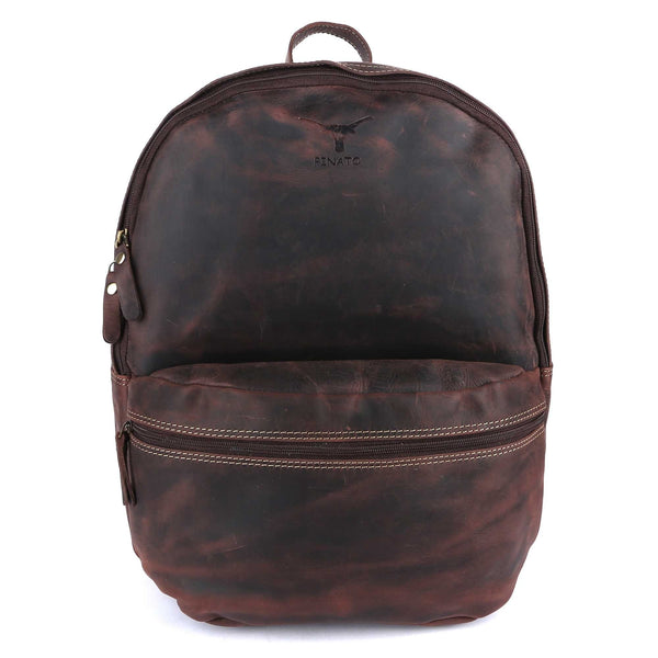 Pinato Genuine Leather Backpack Brown for Women & Men (PL-2318)