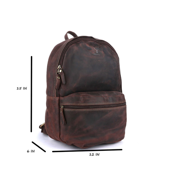 Pinato Genuine Leather Backpack Brown for Women & Men (PL-2318)