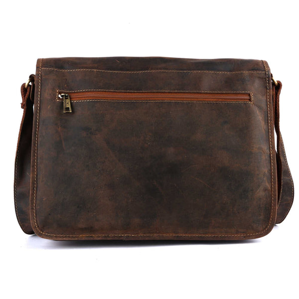 Pinato Genuine Leather Messenger Laptop Bag for Men & Women (PL-2418)