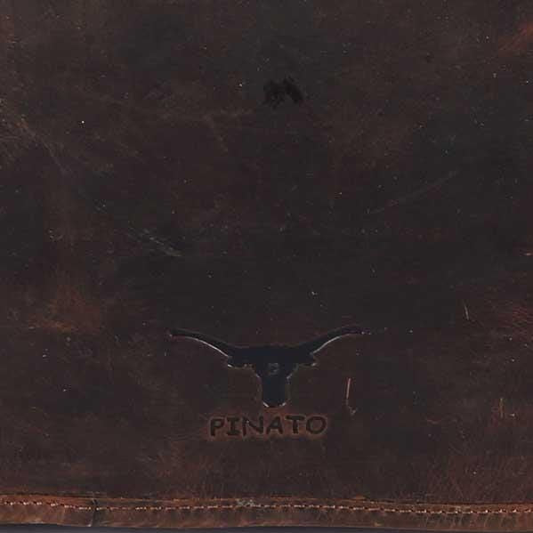 Pinato Genuine Leather Cognac Messenger Laptop Bag for Men & Women (PL-2418)