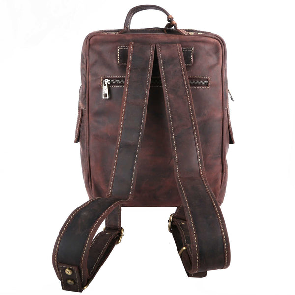 Pinato Genuine Leather Backpack Brown for Women & Men (PL-2618)