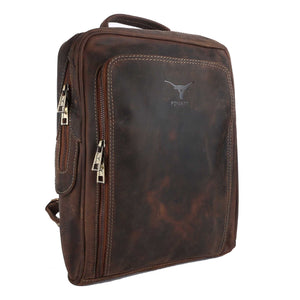 Pinato Genuine Leather Camel Backpack for Women & Men (PL-2618)