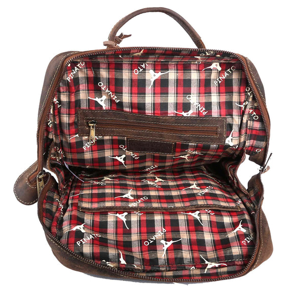 Pinato Genuine Leather Camel Backpack for Women & Men (PL-2618)