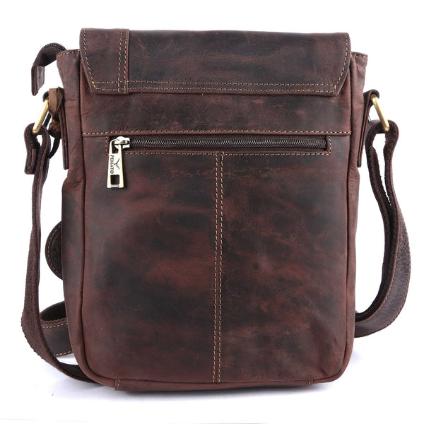 Pinato Genuine  Leather Messenger Bag Brown for Women & Men (PL-3117)