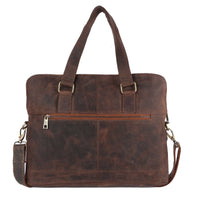 Thumbnail for Pinato Genuine Leather Cognac Messenger Laptop Bag for Men & Women (PL-3918)