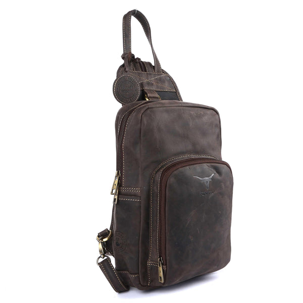 Pinato Genuine Leather Backpack Brown for Women & Men (PL-4018)