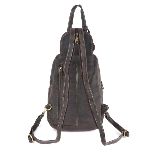 Pinato Genuine Leather Backpack Brown for Women & Men (PL-4018)