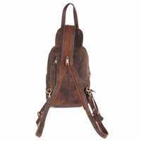 Thumbnail for Pinato Genuine Leather Cognac Backpack for Men & Women (PL-4018)