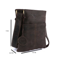 Thumbnail for Pinato Genuine  Leather Messenger Bag Brown for Women & Men (PL-4318)
