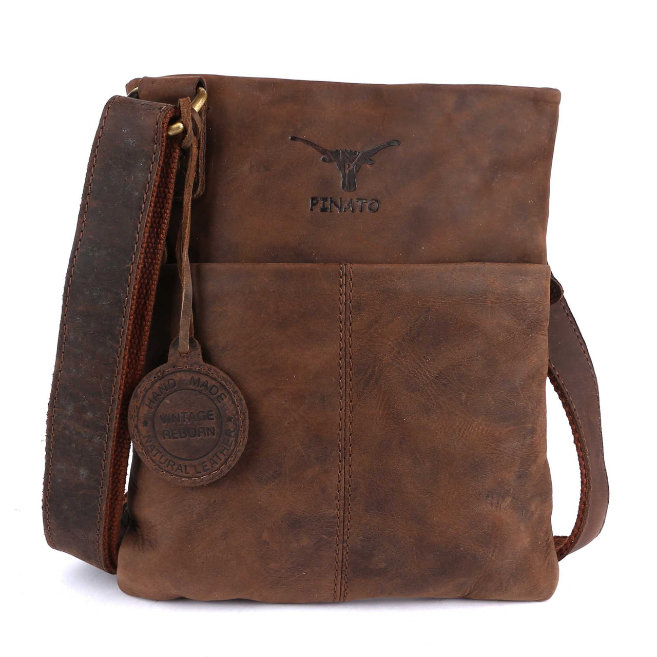 Pinato Genuine Leather Cognac Messenger Bag for Men & Women (PL-4318)