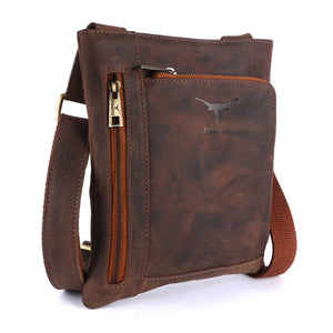 Pinato Genuine Leather Cognac Messenger Bag for Men & Women (PL-4418)