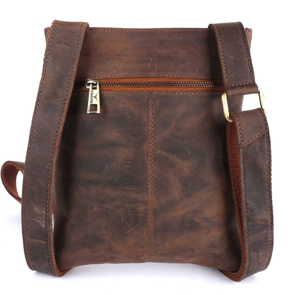 Pinato Genuine Leather Cognac Messenger Bag for Men & Women (PL-4418)