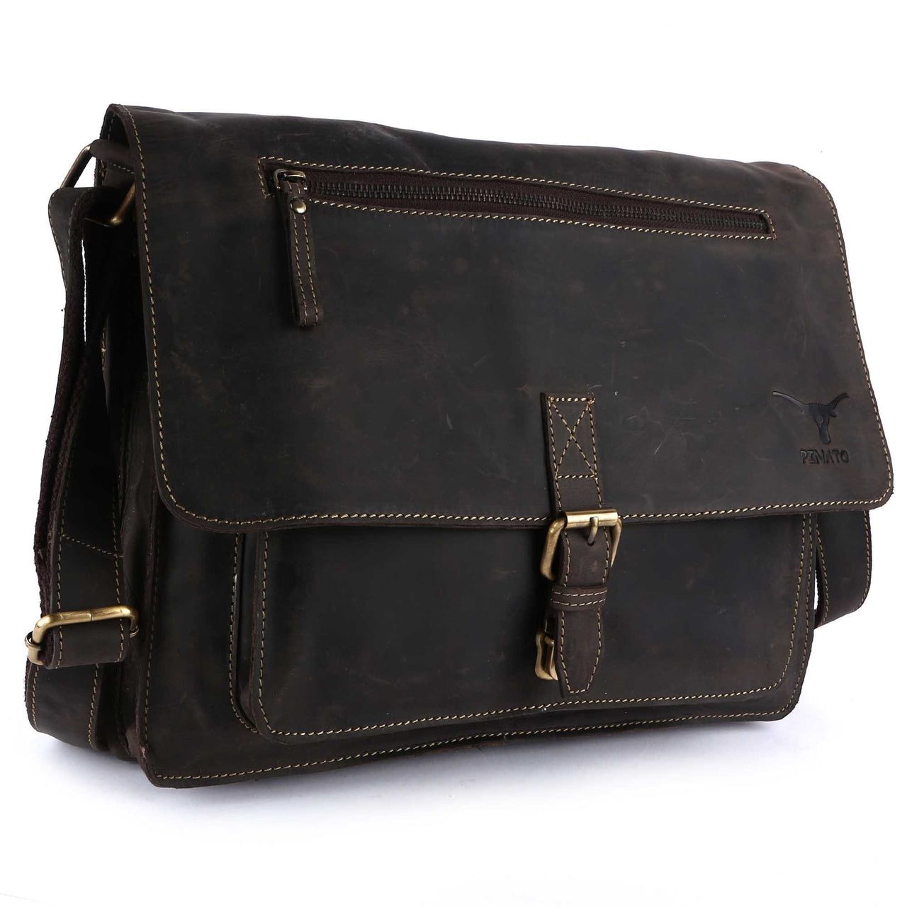 Pinato Genuine Leather Briefcase Portfolio Bag for Women & Men (PL-5018)