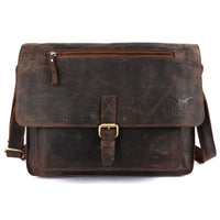 Thumbnail for Pinato Leather Cognac Briefcase Portfolio, Messenger Bag for Men & Women (PL-5018)