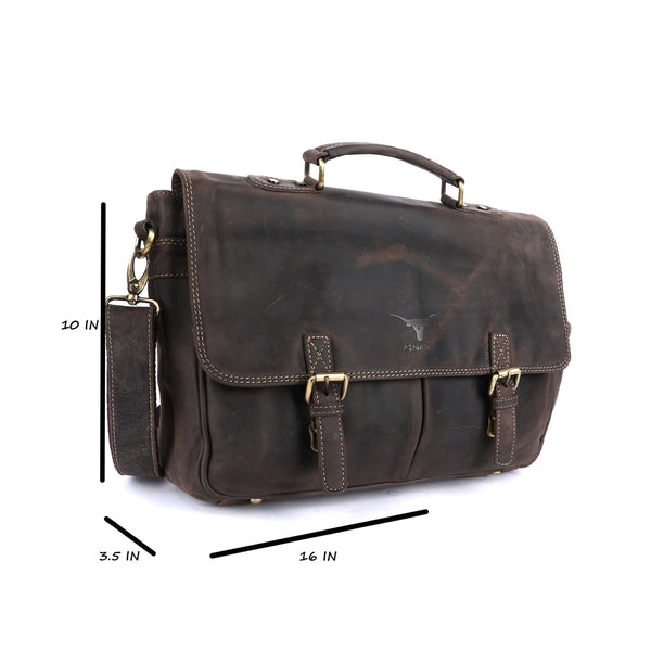 Pinato Genuine Leather Briefcase Portfolio Bag for Women & Men (PL-5118)