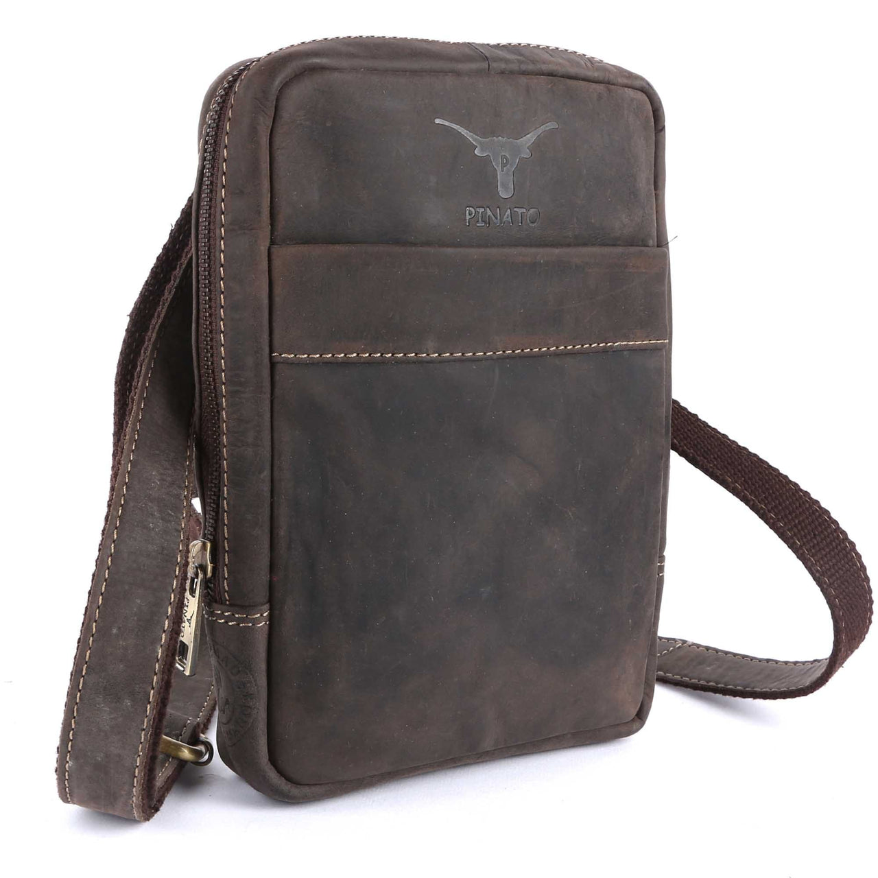 Pinato Genuine Leather Messenger Bag Brown for Women & Men (PL-5618)
