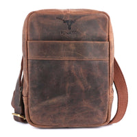 Thumbnail for Pinato Genuine Leather Cognac Messenger Bag for Men & Women (PL-5618)