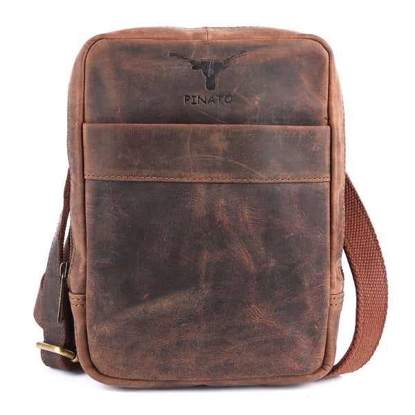 Pinato Genuine Leather Cognac Messenger Bag for Men & Women (PL-5618)