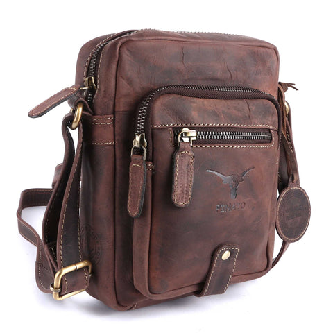 Pinato Genuine Leather Messenger Bag Brown for Women & Men (PL-5716)