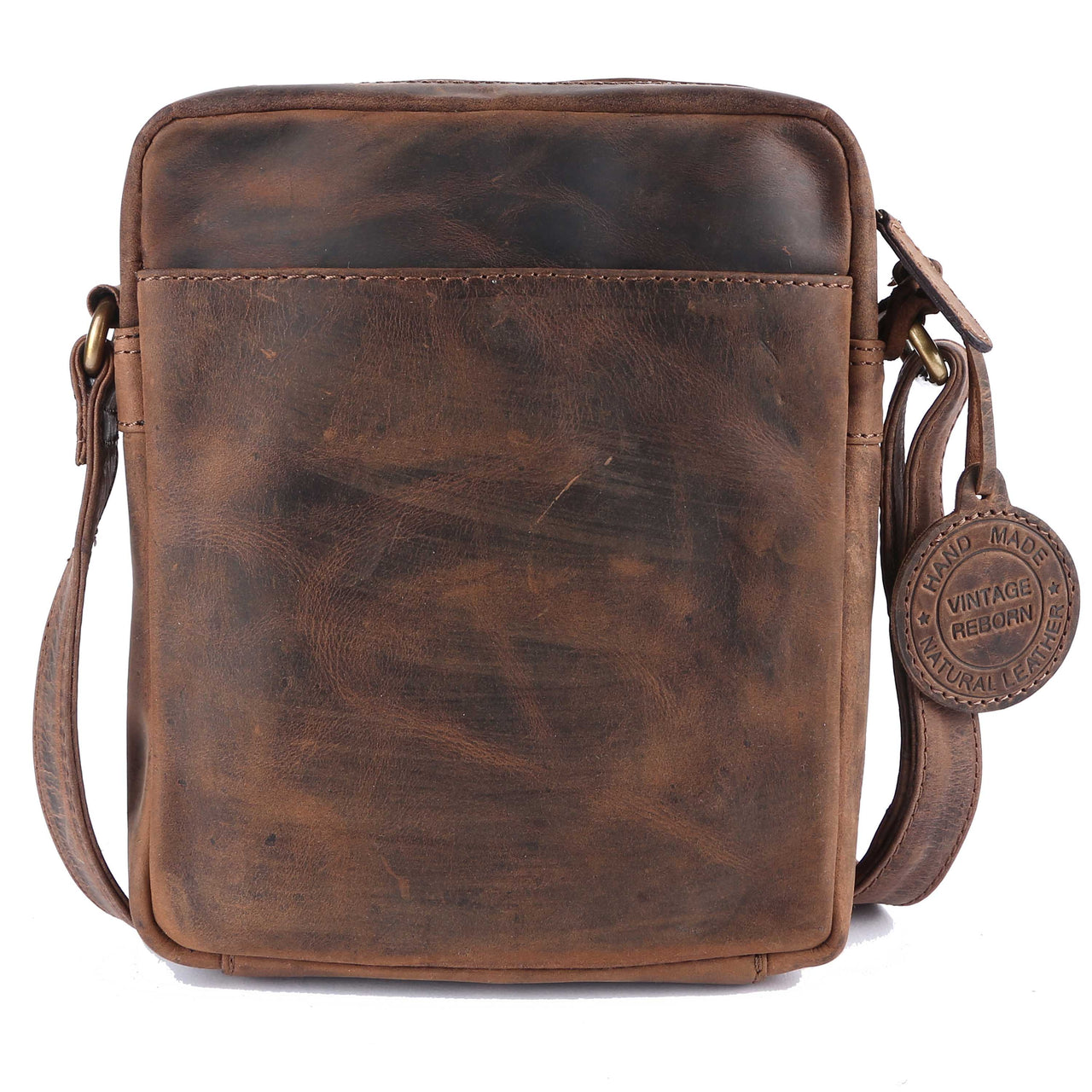 Pinato Genuine Leather Cognac Messenger Bag for Men & Women (PL-5716)